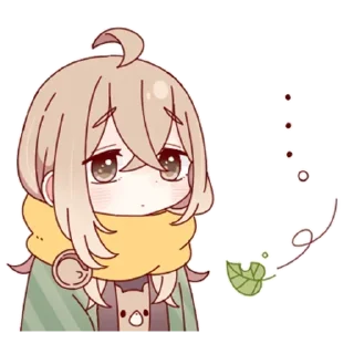 ❤️ emoji скромная тян @anime_stickerr Telegram sticker 10 of 33