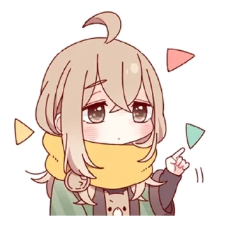 ❤️ emoji скромная тян @anime_stickerr Telegram sticker 21 of 33