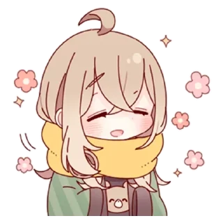 ❤️ emoji скромная тян @anime_stickerr Telegram sticker 23 of 33