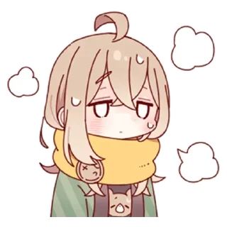 ❤️ emoji скромная тян @anime_stickerr Telegram sticker 5 of 33
