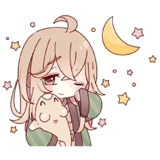❤️ emoji скромная тян @anime_stickerr Telegram sticker 9 of 33