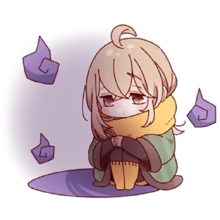 ❤️ emoji скромная тян @anime_stickerr Telegram sticker 8 of 33