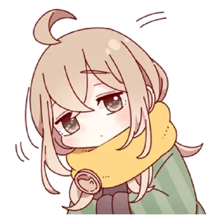 ❤️ emoji скромная тян @anime_stickerr Telegram sticker 24 of 33