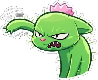 Cat_Cactus sticker 2