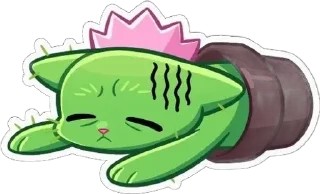 Cat_Cactus sticker 3