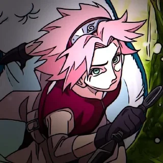 🌸 emoji 春野サクラ - @narutocastle Telegram sticker 6 of 25