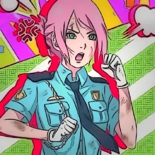 🌸 emoji 春野サクラ - @narutocastle Telegram sticker 10 of 25