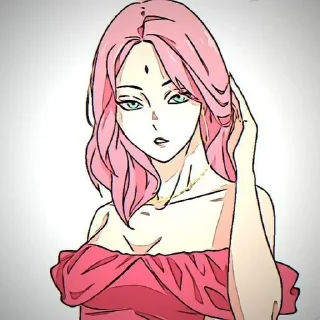 🌸 emoji 春野サクラ - @narutocastle Telegram sticker 16 of 25