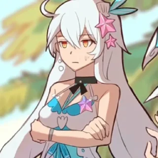 🍂 emoji Kiana Kaslana(Sirin) Telegram sticker 23 of 32