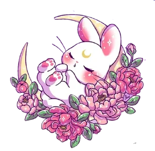 🌙 emoji Bunny @stickersb2b Telegram sticker 19 of 44