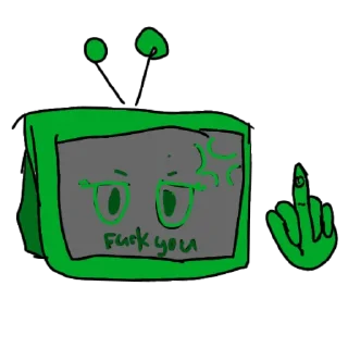 🖕 emoji Who is mitsu? Ху из митсу? Telegram sticker 8 of 14
