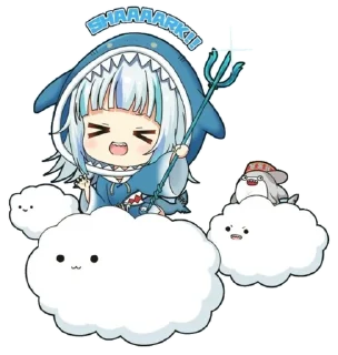⚔️ emoji Gawr gura Telegram sticker 12 of 35