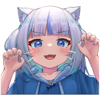 😼 emoji Gawr gura Telegram sticker 6 of 35