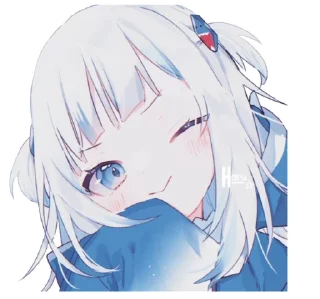 😉 emoji Gawr gura Telegram sticker 16 of 35
