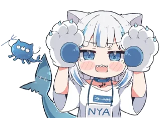 🤗 emoji Gawr gura Telegram sticker 19 of 35