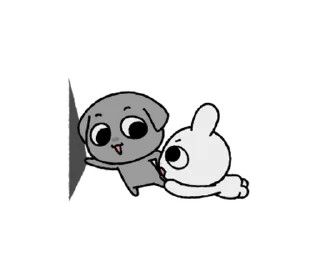 🐰 emoji ꒰  ྀི◞ ◟ ꒱  @mewsticks  ܀ ⊹ ˚ Telegram sticker 17 of 24