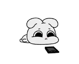 🐰 emoji ꒰  ྀི◞ ◟ ꒱  @mewsticks  ܀ ⊹ ˚ Telegram sticker 2 of 24