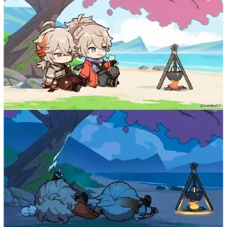 🍁 emoji 🌇Кадзуха🍁 Telegram sticker 24 of 120