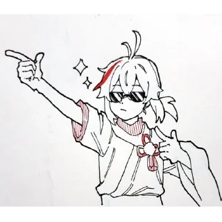 🍁 emoji 🌇Кадзуха🍁 Telegram sticker 6 of 120