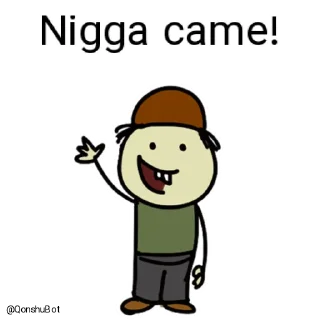✋️ emoji Nigga @Qonshubot Telegram sticker 1 of 31