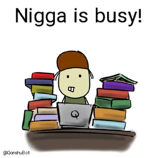 😖 emoji Nigga @Qonshubot Telegram sticker 24 of 31