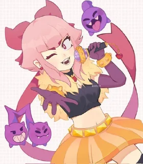 😱 emoji Мелоди 🎼@StikersbrawlstarsGus Telegram sticker 23 of 51