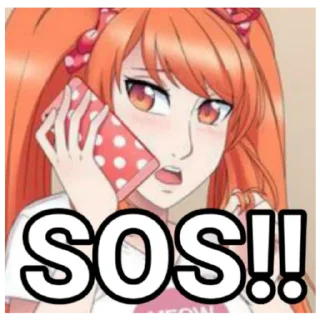 🆘 emoji Осана Наджими @MONIKA_105 Telegram sticker 17 of 20