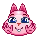 ☺️ emoji Pink Bunny @TgSticker Telegram sticker 18 of 40