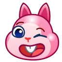 😉 emoji Pink Bunny @TgSticker Telegram sticker 7 of 40
