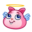 😇 emoji Pink Bunny @TgSticker Telegram sticker 6 of 40