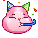🥳 emoji Pink Bunny @TgSticker Telegram sticker 12 of 40