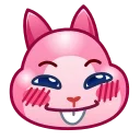 ☺️ emoji Pink Bunny @TgSticker Telegram sticker 5 of 40