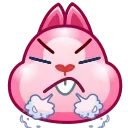 😡 emoji Pink Bunny @TgSticker Telegram sticker 16 of 40