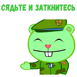 Sticker from @animesticks ::  Счастливые лесные друзья-Флиппи
