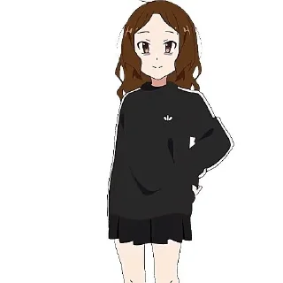 🧑‍🦲 emoji Мори гяру Telegram sticker 5 of 21