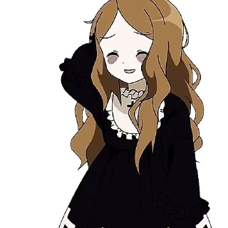 🧑‍🦲 emoji Мори гяру Telegram sticker 11 of 21