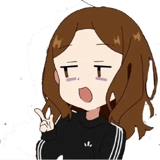 🧑‍🦲 emoji Мори гяру Telegram sticker 6 of 21