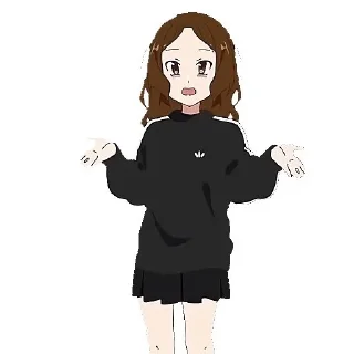🧑‍🦲 emoji Мори гяру Telegram sticker 21 of 21