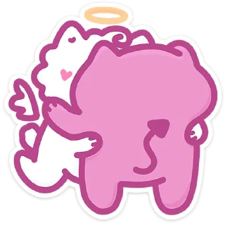🤗 emoji Ангелок и Чертёнок @Nyasticks Telegram sticker 15 of 49