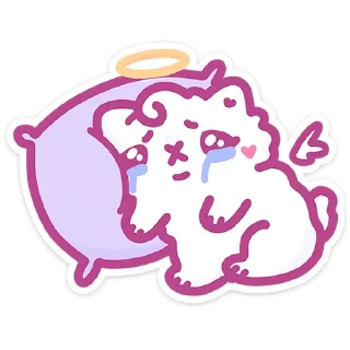 😭 emoji Ангелок и Чертёнок @Nyasticks Telegram sticker 19 of 49