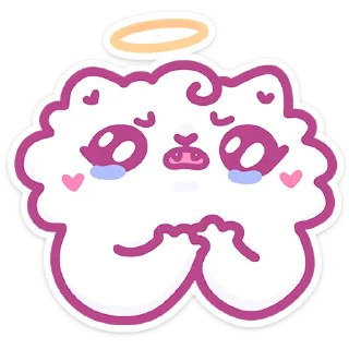 🙏 emoji Ангелок и Чертёнок @Nyasticks Telegram sticker 13 of 49