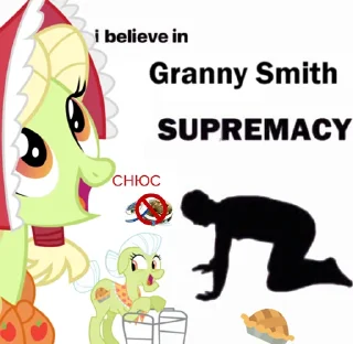 👱 emoji @mlpstickers i believe in Telegram sticker 19 of 44