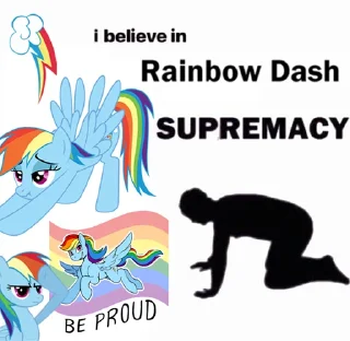 🏳️‍🌈 emoji @mlpstickers i believe in Telegram sticker 6 of 44