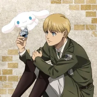 🥰 emoji Armin Arlert / by: Ежевика Telegram sticker 23 of 45