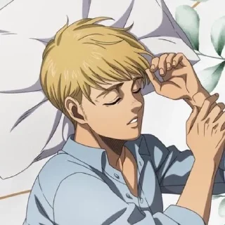 😴 emoji Armin Arlert / by: Ежевика Telegram sticker 22 of 45