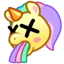 🤮 emoji Unicorn Emoji 🦄 @xkysluv Telegram sticker 20 of 50