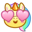 😍 emoji Unicorn Emoji 🦄 @xkysluv Telegram sticker 5 of 50