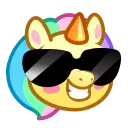 😎 emoji Unicorn Emoji 🦄 @xkysluv Telegram sticker 10 of 50