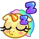 😴 emoji Unicorn Emoji 🦄 @xkysluv Telegram sticker 17 of 50