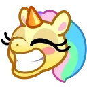 😁 emoji Unicorn Emoji 🦄 @xkysluv Telegram sticker 1 of 50